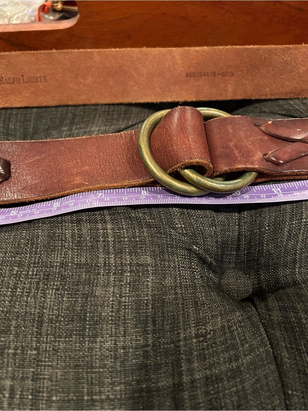 Ralph Lauren Brown Leather Double-Ring Belt with Brass Rings 🥰🤩 🔥. Still love it